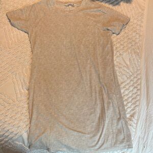 Casual Gray T-Shirt Dress